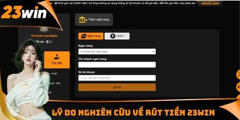 Lý do nghiên cứu về rút tiền 23WIN